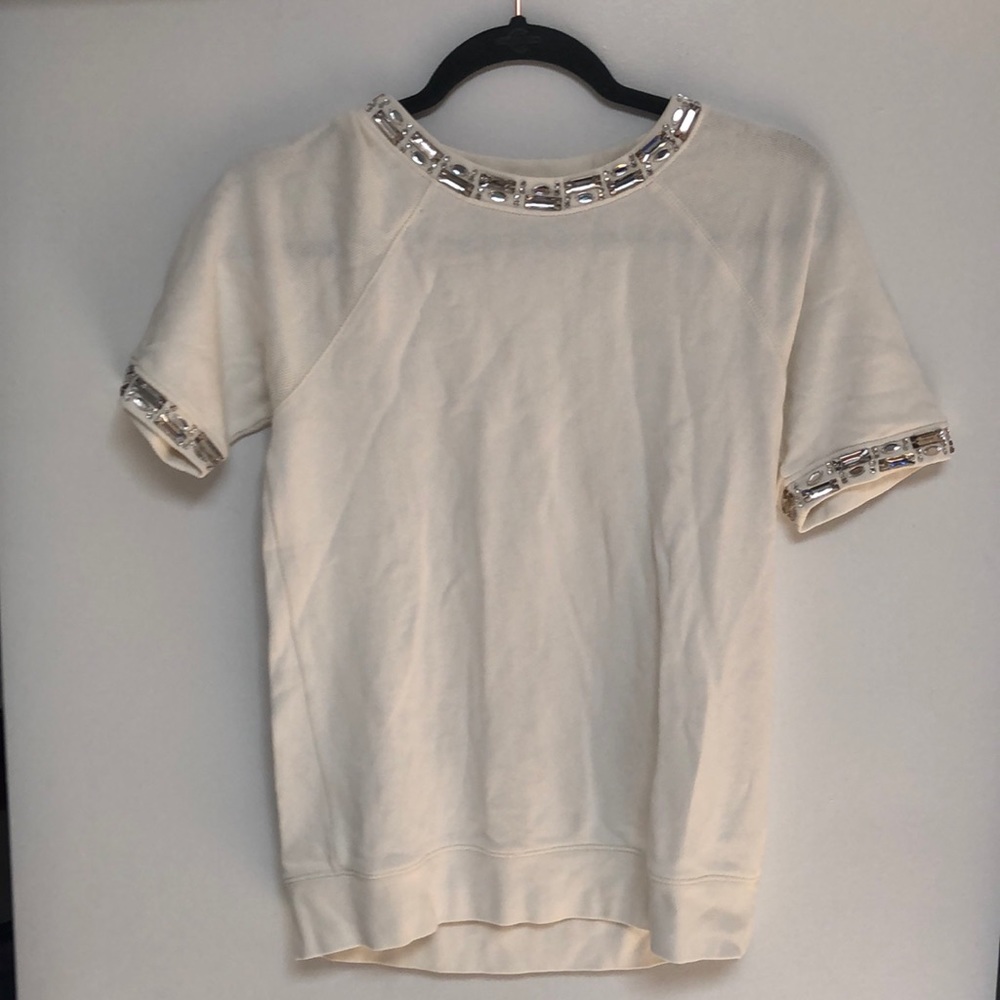 Beaded jcrew knit top